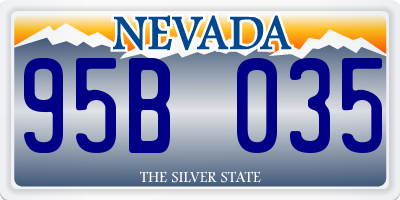 NV license plate 95B035