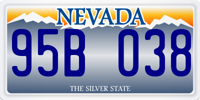 NV license plate 95B038