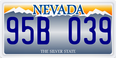 NV license plate 95B039