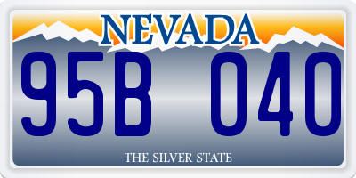 NV license plate 95B040