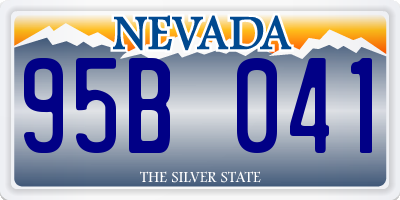 NV license plate 95B041