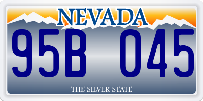 NV license plate 95B045