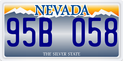 NV license plate 95B058