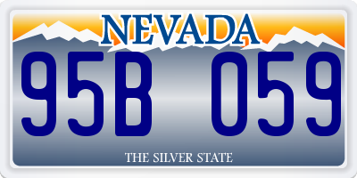 NV license plate 95B059