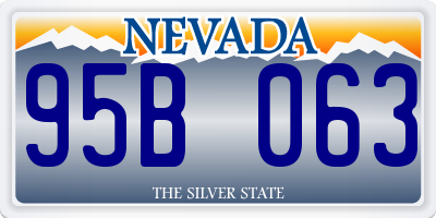 NV license plate 95B063