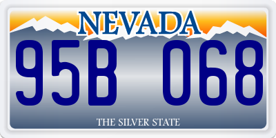 NV license plate 95B068
