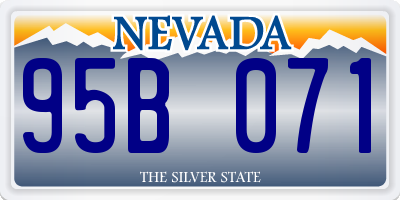 NV license plate 95B071