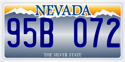 NV license plate 95B072