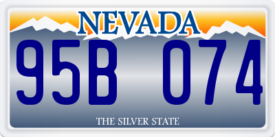 NV license plate 95B074