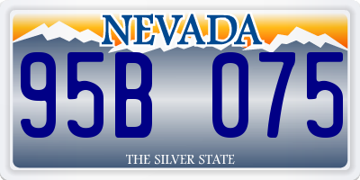 NV license plate 95B075