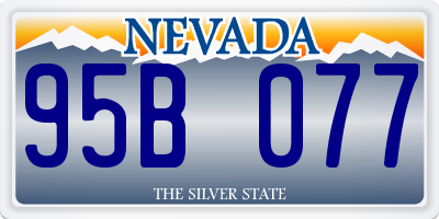 NV license plate 95B077