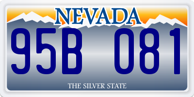 NV license plate 95B081