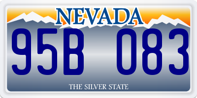 NV license plate 95B083