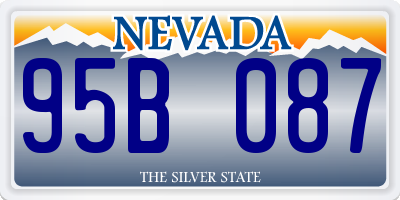 NV license plate 95B087