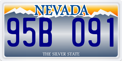 NV license plate 95B091