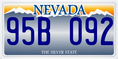 NV license plate 95B092