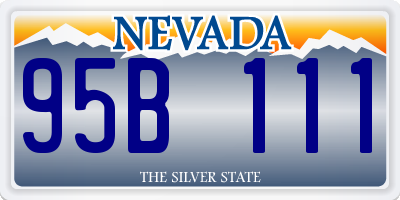 NV license plate 95B111