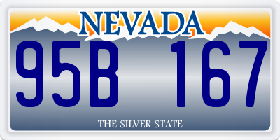 NV license plate 95B167