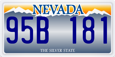 NV license plate 95B181