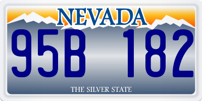 NV license plate 95B182