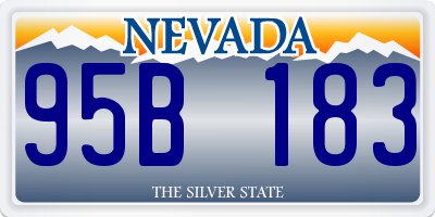 NV license plate 95B183