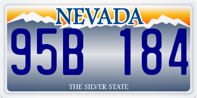 NV license plate 95B184