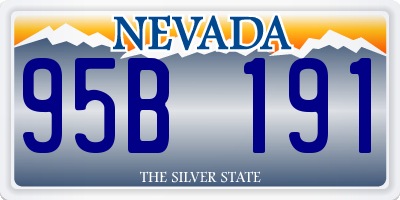 NV license plate 95B191