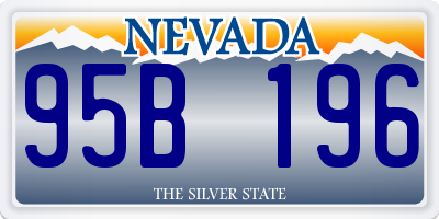 NV license plate 95B196