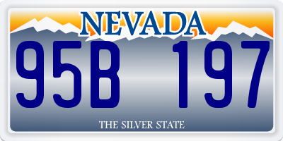 NV license plate 95B197