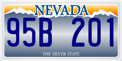 NV license plate 95B201
