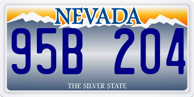 NV license plate 95B204