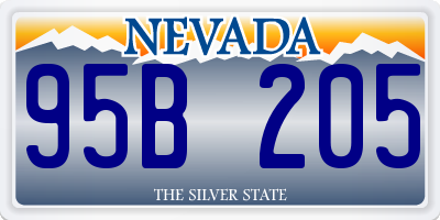 NV license plate 95B205