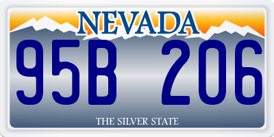 NV license plate 95B206