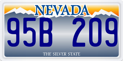 NV license plate 95B209