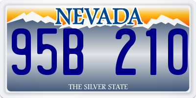 NV license plate 95B210