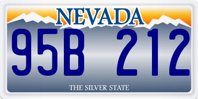 NV license plate 95B212