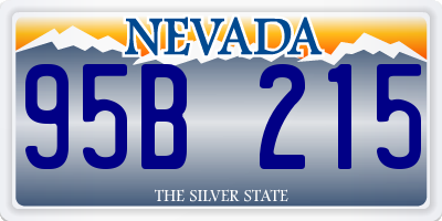 NV license plate 95B215