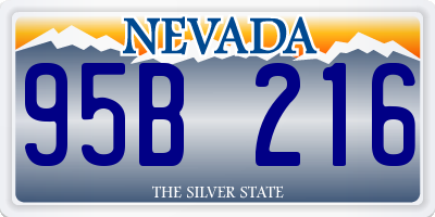 NV license plate 95B216