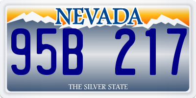 NV license plate 95B217