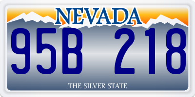 NV license plate 95B218