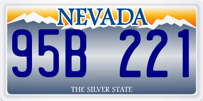 NV license plate 95B221