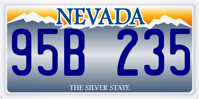 NV license plate 95B235