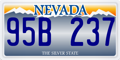 NV license plate 95B237