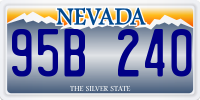 NV license plate 95B240