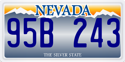 NV license plate 95B243