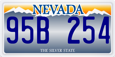 NV license plate 95B254