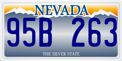 NV license plate 95B263