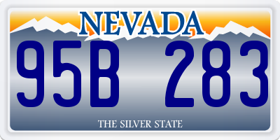 NV license plate 95B283