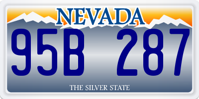 NV license plate 95B287