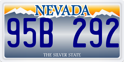 NV license plate 95B292